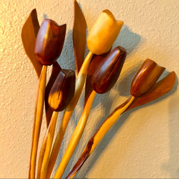 Handmade Wooden Tulips